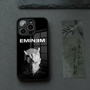 BK-2 Eminem Ốp Lưng Điện Thoại IPhone 17 16 14 Pro 15 13 12 Max 11 XR XS 6 Air 7 8 6s X Luxury Glass Cove