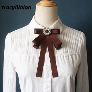 Áo sơ mi Traceilloian bé gái với màu sắc và ruy băng thắt nơ thanh lịch