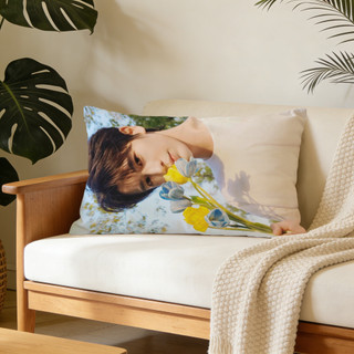 Vỏ gối hình chữ nhật bằng Polyester in một mặt Zhang Linghe, Vỏ đệm ghế Sofa ô tô, Trang trí nội thất (Không bao gồm chèn gối).