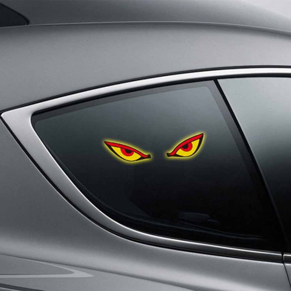DOAOV78N Đèn Mắt Quỷ Năng Lượng Mặt Trời, Nhấp Nháy Mắt Di Chuyển Đèn Xung Quanh Ô Tô, Cảnh Báo Hút Gắn Cốc Hút Lắp Đặt Đèn Chống Xa Cửa Sổ Tam Giác Ô Tô