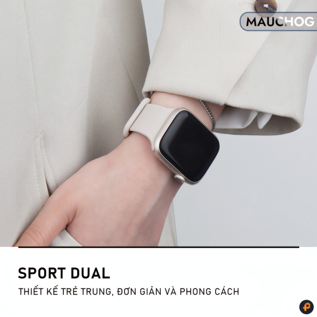 [Khoá Bướm] Dây Đeo Silicon Siêu Mịn Cho Đồng Hồ Apple Watch Series Ultra 11 10 9 8 7 6 5 4 3 49/46/45/44/42/41/40/38mm
