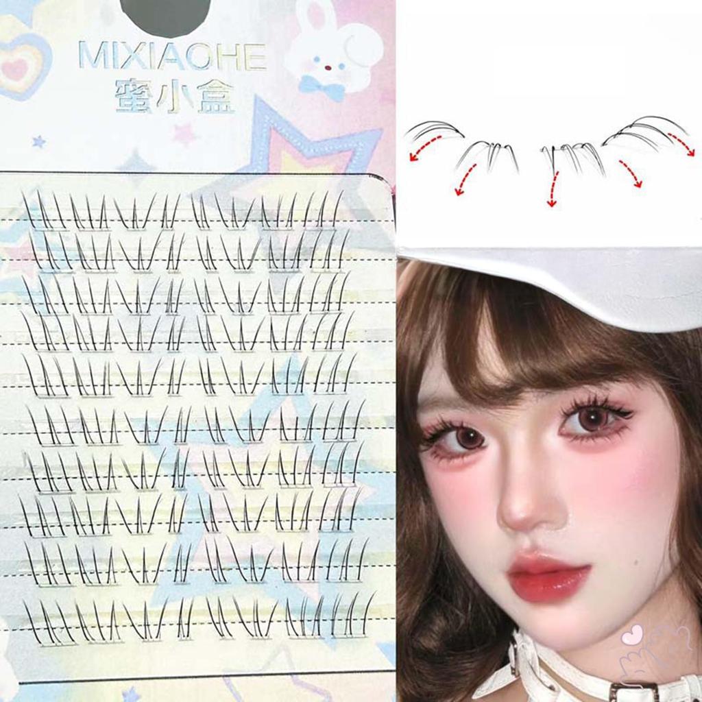 Phần mở rộng mi giả trong suốt 0,05mm Sợi mỏng Cụm riêng lẻ cho vẻ ngoài tự nhiên C Curl Đen 7-8mm Chiều dài hỗn hợp