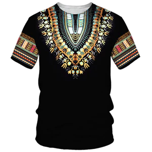 Áo Dashiki 3D In Unisex Mùa Hè Thoải Mại Áo Tay Ngắn Cổ Tròn