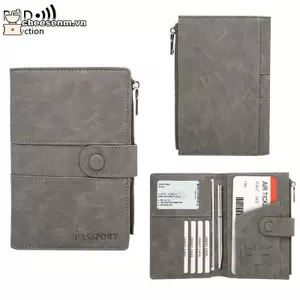 Cheenm Nam Nữ PU RFID Hộ Chiếu Bảo Vệ Hộ Chiếu Đa Chức Năng Thẻ ID Tín Dụng Ví Chống Thấm Nước Tài Liệu Kinh Doanh VN
