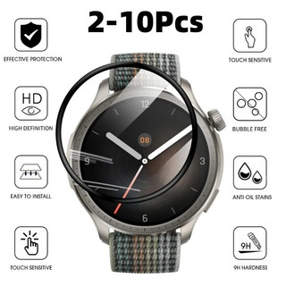 2-10 Chiếc Đồng Hồ Bảo Vệ Màn Hình Cho OPPO Watch X3 X2 X mini SE S Free Band 2 Cong Đen Cạnh Kính Phim Cho OPPO Watch 4 3 2 Pro 46mm 41mm 42mm HD Kính Cường Lực Phim