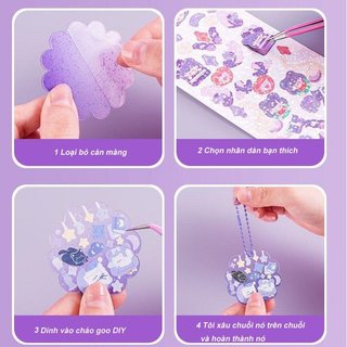 【BabyJoy】bộ kem goo diy đồ chơi thủ công giáo dục hộp lưu trữ 3d sticker kẹp tóc hạt trang trí