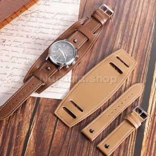 Dây đeo đồng hồ bằng da PU 20 / 22 / 24mm có khay cho dây đeo đồng hồ quân sự Fossil Retro dành cho nam nữ thay thế