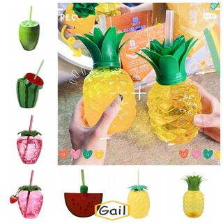 Cốc Rơm GAIL, Bình Nước Nhựa Thực Phẩm Chanh Dưa Hấu, Sáng Tạo Nhiều Màu Trà Sữa Nước Lạnh Cốc Trái Cây Mùa Hè