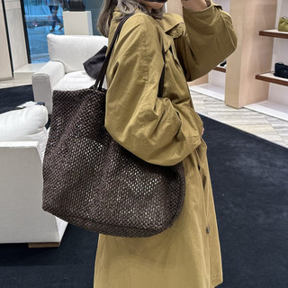 Túi Tote Dệt PPF Raffia Rơm Rỗng, Đeo Vai, Dung Tích Lớn, Có Túi Zip Tháo Rời, Lý Tưởng Cho Đi Lại & Kỳ Nghỉ, 2026 It #4702