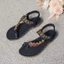 Giày Nữ Phong Cách Dân Tộc Bohemian Thời Trang Mùa Hè Giày Sandal Đi Biển Đính Hạt Flip-Flops 7SES