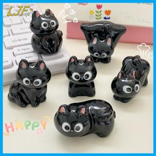 LJF 1 / 6 Cái Dễ Thương Mèo Con Để Bàn Trang Trí Phòng Hình Hoạt Hình Thu Nhỏ Bla Mèo Micro Phong Cảnh Nhựa Đồ Trang Trí Trang Trí Nhà VN
