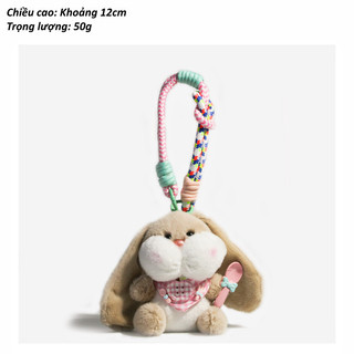 【BabyJoy】Móc khóa thỏ Lop tai to,charm gấu bông treo balo và túi xách,phụ kiện cao cấp quà tặng dễ thương