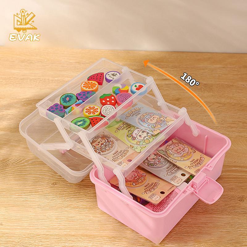 Alittlesetrtu Hộp Bảo Quản Trang Sức Dễ Thương Cho Bé Gái Phụ Kiện Tóc, Kẹp Tóc, Dây Đầu, Văn Phòng Phẩm VN
