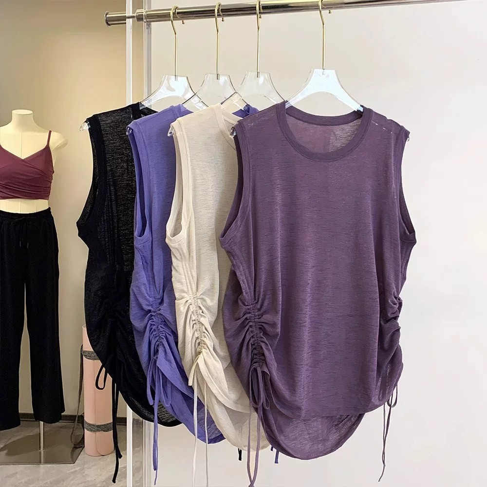 Áo Vest Thể Thao Không Tay Cho Nữ, Mỏng Nhẹ, Nhanh Khô, Phù Hợp Tập Yoga Mùa Hè, Có Size Lớn