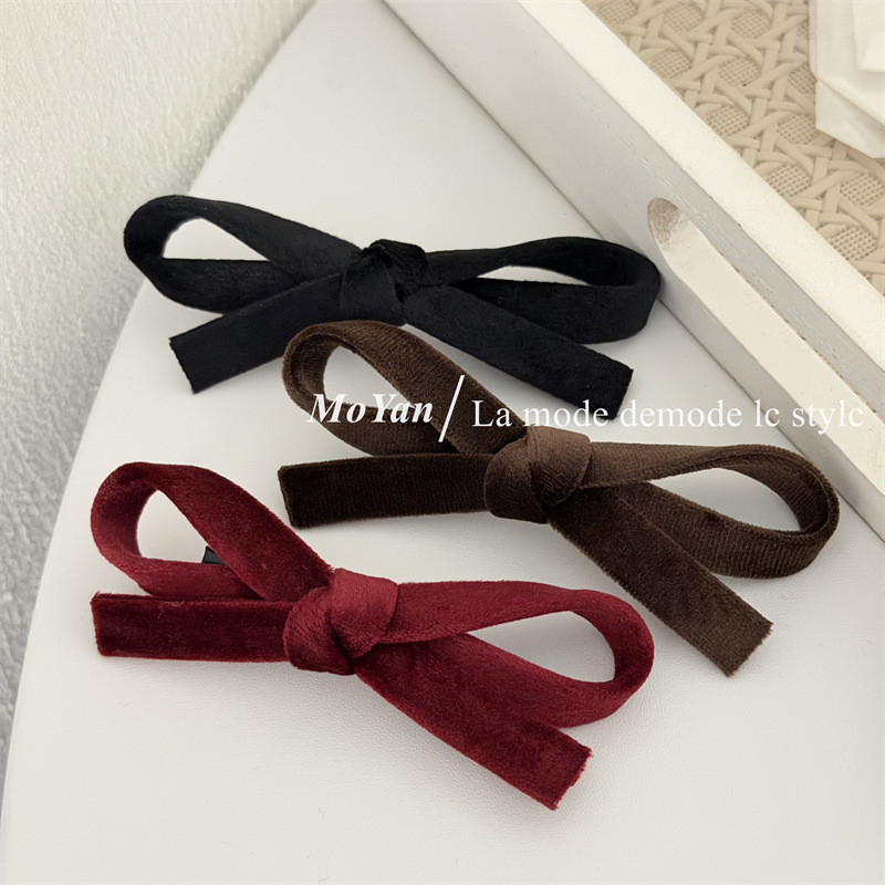 Kẹp Tóc Nơ Nhung Hàn Quốc Cho Nữ