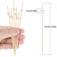 JUNYUE88US 100 chiếc Dụng cụ hái thực phẩm bằng tre, Dụng cụ trái cây ngọc trai dài 12cm đa năng, Dụng cụ trái cây Dụng cụ ăn nhẹ dùng một lần Nĩa xiên que trái cây Đồ dùng dự tiệc