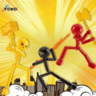 YOWEI 1 Bộ Nhân Vật Hành Động Mới Lạ Stickman Lắp Ráp Robot Di Động In 3d Mannequin Nhiều Nối Stickman VN