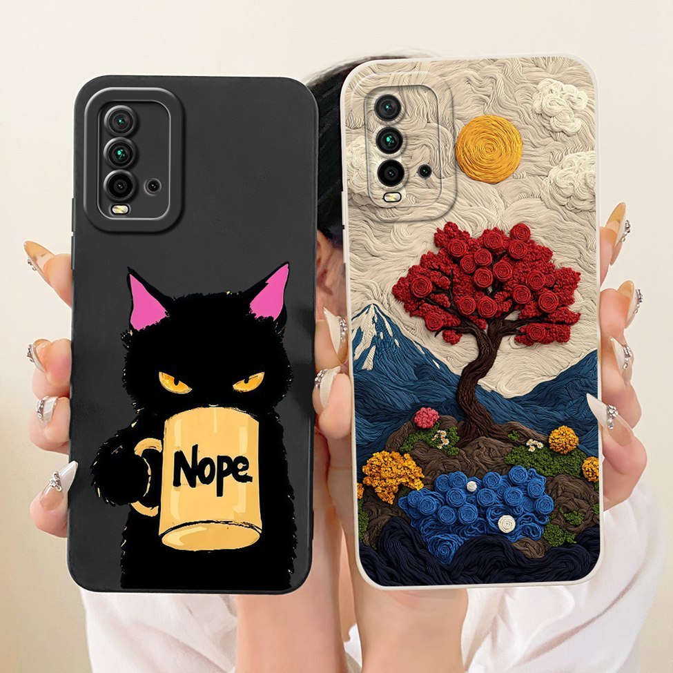 Dành Cho Redmi 9T Ốp Lưng Silicon Thời Trang Sang Trọng Mát Kawaii Vỏ Sơn Dễ Thương J19S M2010J19SG M2010J19SY