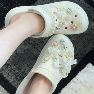 Lỗ Giày DIY Phụ Kiện Trang Trí Ngọc Trai Hoa Giày Nữ Hoa Kim Cương Giả Trang Sức Có Thể Tháo Rời Khóa Giày VMUW