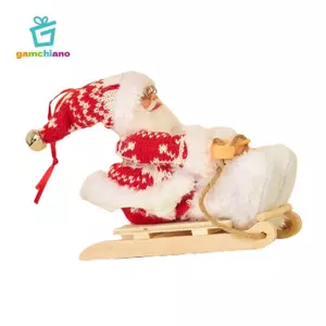 Tượng trượt tuyết ông già Noel, Búp bê ông già Noel, Đồ trang trí Giáng sinh lạ mắt, Hình ông già Noel cho bàn Mantel