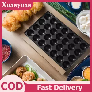 XUAN 28 Lỗ Cấp Thực Phẩm Chống Dính Bạch Tuộc Thịt Viên Nướng Khay, Trứng Chim cút, Bóng Cá, Bánh, Cần Thiết Cho Gia Đình Dã Ngoại Ngoài Trời VN