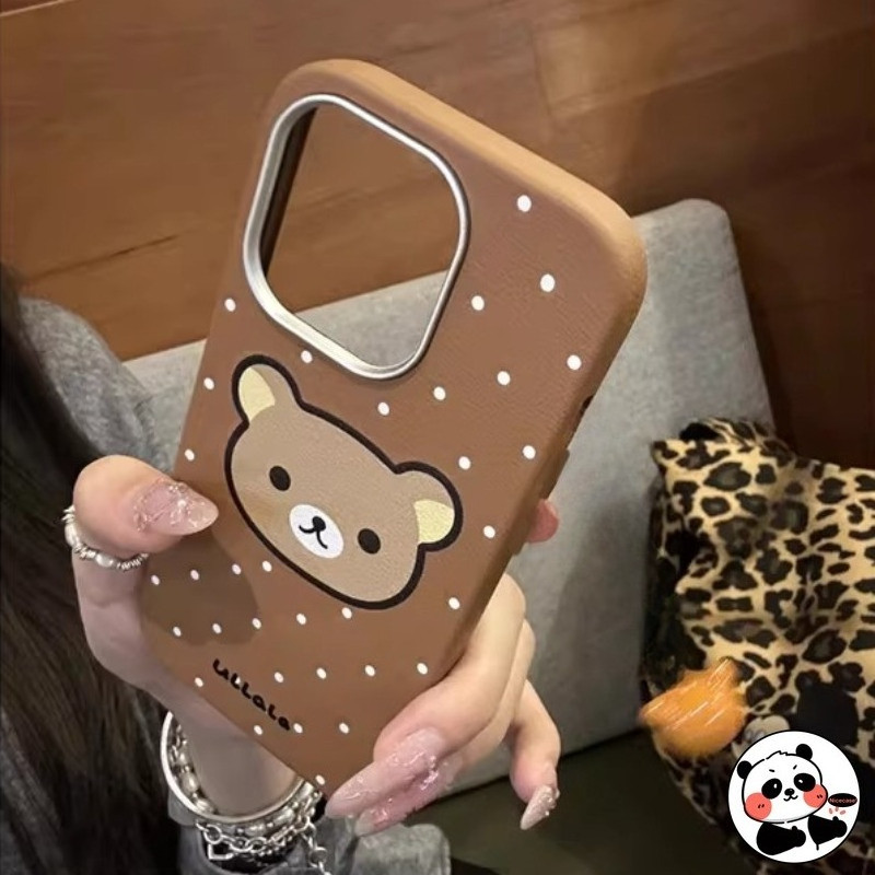 Ốp Điện Thoại Rilakkuma Dễ Thương Cho Vivo Y31 Y21D Y29 Y29S Y27 Y27s Y18 Y18s Y18E Y19S Y28 Y28s Y38 Y58 Y73 Y75 Y03 Y03T 5G 4G Vỏ Da PU Hoạt Hình Gấu Ins Phong Cách Vỏ Mềm