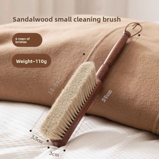 Bàn chải giường SEENDIPIE, Bàn chải loại bỏ bụi tay cầm dài lông mềm, Gỗ sồi chống tĩnh điện bền bỉ Không có cặn Sofa Bàn chải hiện vật vệ sinh gia đình