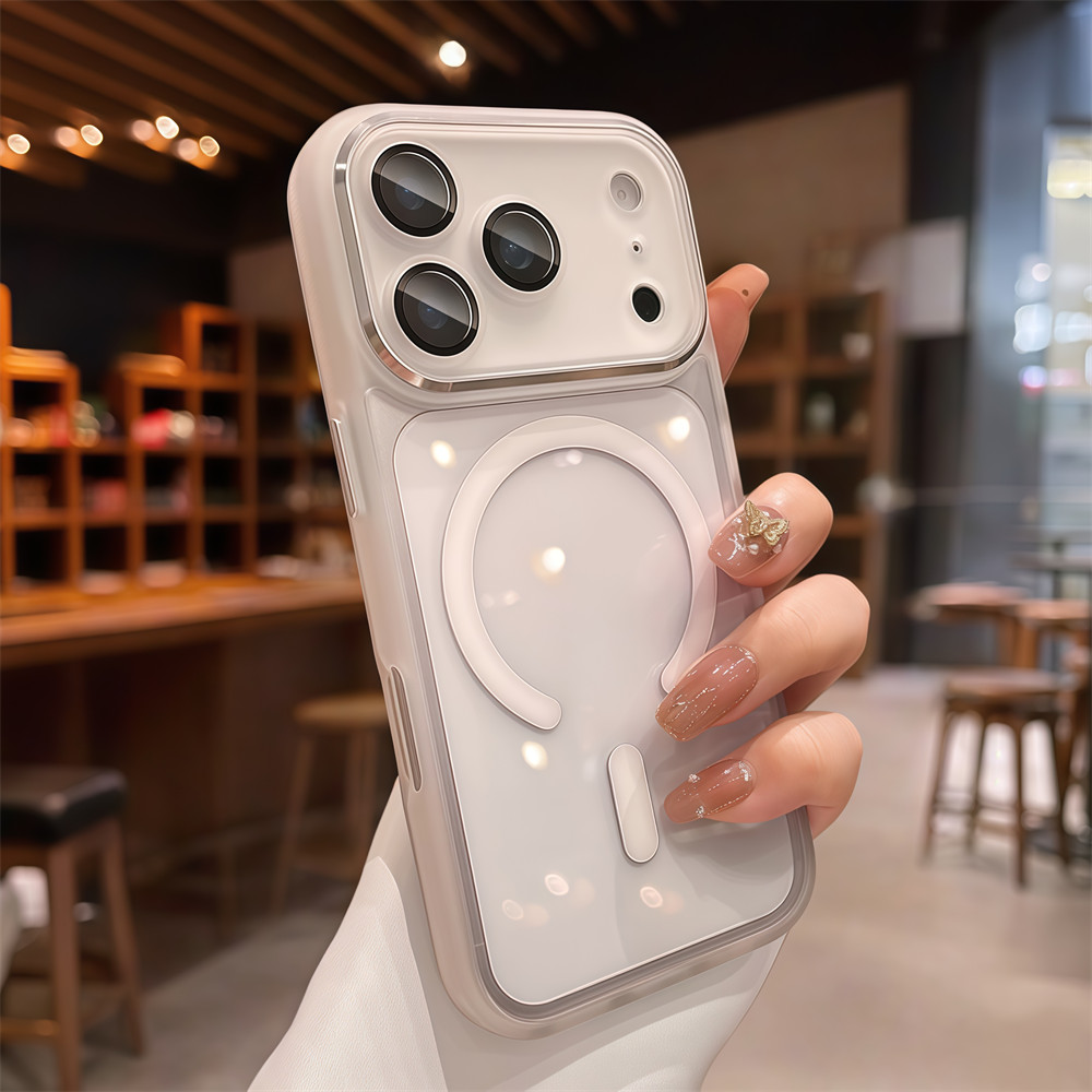 Ốp điện thoại từ tính chất lượng cao và độ thấm cao cho iPhone 17 Pro Max 13 14 15 16 pro max Bảo vệ ống kính chống rơi Vỏ cứng bảo vệ điện thoại