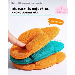 GECOMO Bông Rửa Mặt Siêu Mềm Dày Dặn Khổng Lồ 2XXL - Tẩy Da Chết, Làm Sạch Sâu 2-in-1