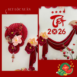 Set Nguyên liệu Trang Trí Tết Tân Xuân Như Ý Tặng kèm keodán-Decor nhà cửa, quán cà phê, lớp học DIY ANGIHOME