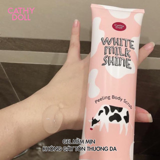 Tẩy Tế Bào Chết Toàn Thân Cathy Doll Sữa Bò White Milk Shine Peeling Body Scrub 320 ml Hỗ Trợ Làm Mịn Và Đều Màu