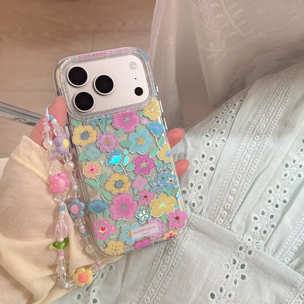 Vỏ cứng trong suốt Tương thích với iPhone 13 14 14Pro 14ProMax 15 15Pro 15ProMax 16 16Pro 16ProMax 17 17Pro 17ProMax Ốp họa tiết mùa xuân hoa đầy màu sắc