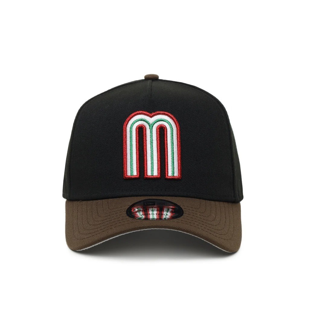 Mũ Snapback Er1a Phong Cách México, Đen Nâu, In Cờ Mexico, Dáng A-Frame, Thích Hợp Mặc Ngoài Trời