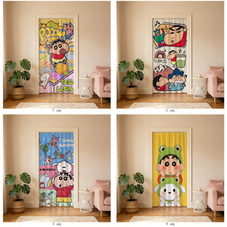 Rèm phân vùng họa tiết hoạt hình, Rèm Polyester in một mặt Crayon Shin-chan, Thích hợp cho phòng ngủ, nhà bếp và phòng tắm