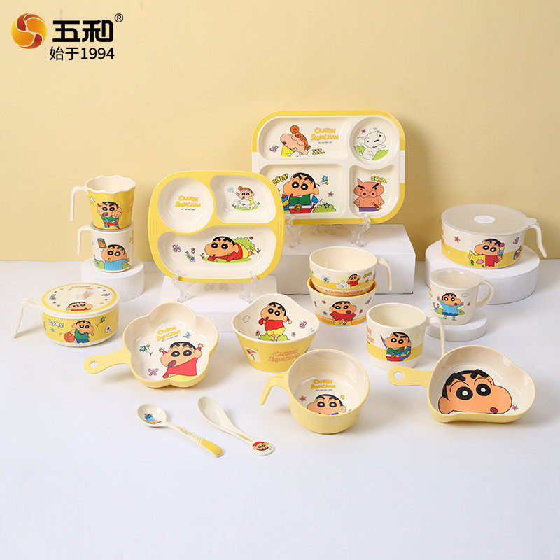 Crayon Shin-Chan Bộ Đồ Ăn Dễ Thương Một Người Bát Thực Phẩm Bát Đĩa Bộ Cốc Nam Nữ Sinh Nhật Quà Tặng Lưu Niệm GGCX