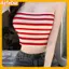 AqToCna Camisole Stripe Knit Sleeveless Summer Crop Top
