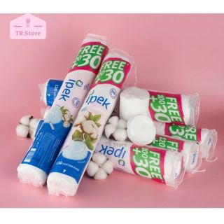 Combo 3 Bông Tẩy Trang Ipek 150 Miếng Thổ Nhĩ Kỳ 100% Cotton Mềm Mịn Da