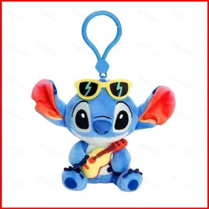 BH2 Lilo và Stitch sang trọng Stitch Fuzzy đồ chơi sang trọng mặt dây chuyền dễ thương Stitch Angel móc khóa HB2