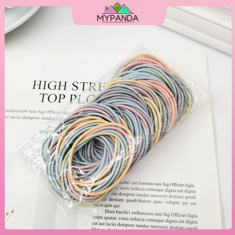 MYPANDA Scrunchies - 100 Dây Cao Su Co Giãn Cho Bé Gái, Phù Hợp Để Quấn Tóc và Làm Đuôi Ngựa