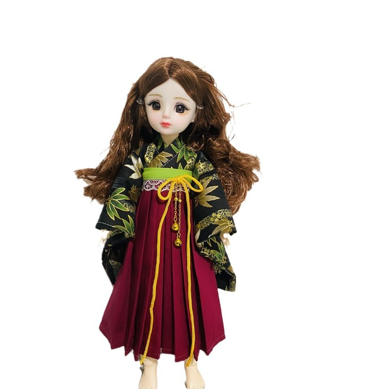 30cm Phong Cách Nhật Bản Búp Bê Kimono Quần Áo Bé Mặc Quần Áo 6 Điểm bjd Miko Quần Áo Phong Cách Nhật Bản Người Giúp Việc Quần Áo Quà Tặng Năm Mới 0406