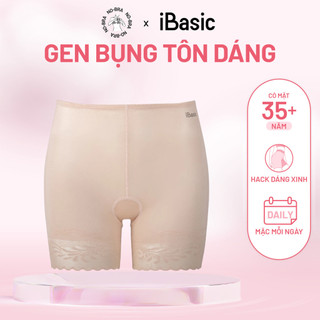 Quần gen bụng iBasic định hình lưng vừa phối ren gom bụng tôn dáng không viền chống cuộn P-GEN023