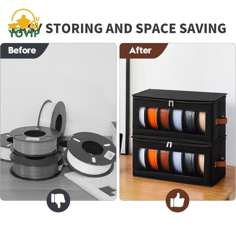 YOVIP Hút Ẩm Máy In 3D Hộp Bảo Quản Dây Tóc Chống Ẩm Có Thân Trong Suốt Để Dễ Dàng Tóc Che VN