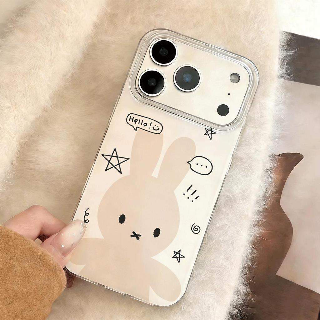 Miffy Funny cho 16 trường hợp iPhone 17Air Lớp kép 14/13/11Pro