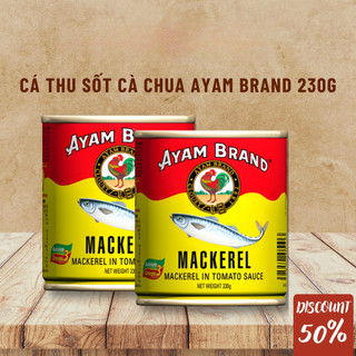 (XẢ HÀNG 50% 230G) Cá Thu Sốt Cà Chua Ayam Brand 230g/155g Cá Hộp Ăn Liền Tiện Lợi Đậm Vị Dinh Dưỡng Date 8/2026