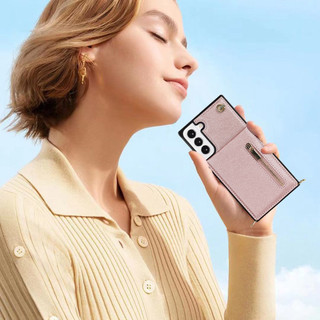 Ốp lưng thẻ có dây đeo cho Samsung S26 S23 Plus S21 FE S20 S23 S25 S22 Note10 Note20, ví đựng thẻ
