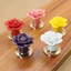 Nội Thất Tủ Tay Cầm Một Lỗ Hoa Hồng Gốm Tay Cầm Hiện Đại Đơn Giản Mục Vụ Tủ Ngăn Kéo Tủ Quần Áo Tay Nắm Cửa NPW8