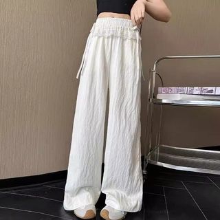 Quần chống muỗi cho bé gái mùa hè - quần ống rộng phối ren mỏng nhẹ thoáng mát phong cách Hàn