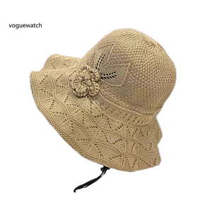 Mũ Chống Nắng Ngư Dân Trang Trí Hoa 3D - Thoáng Khí, Phù Hợp Cho Mùa Hè Và Đi Biển