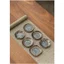 Mùa Đông Uni Hợp Kim Trung Quốc Hoa Văn Satin Coaster Lễ Trà Phụ Kiện Cốc Trà Cách Nhiệt Miếng Lót Chống bỏng Kim Loại Cốc Đựng Trà Coaster 6V81