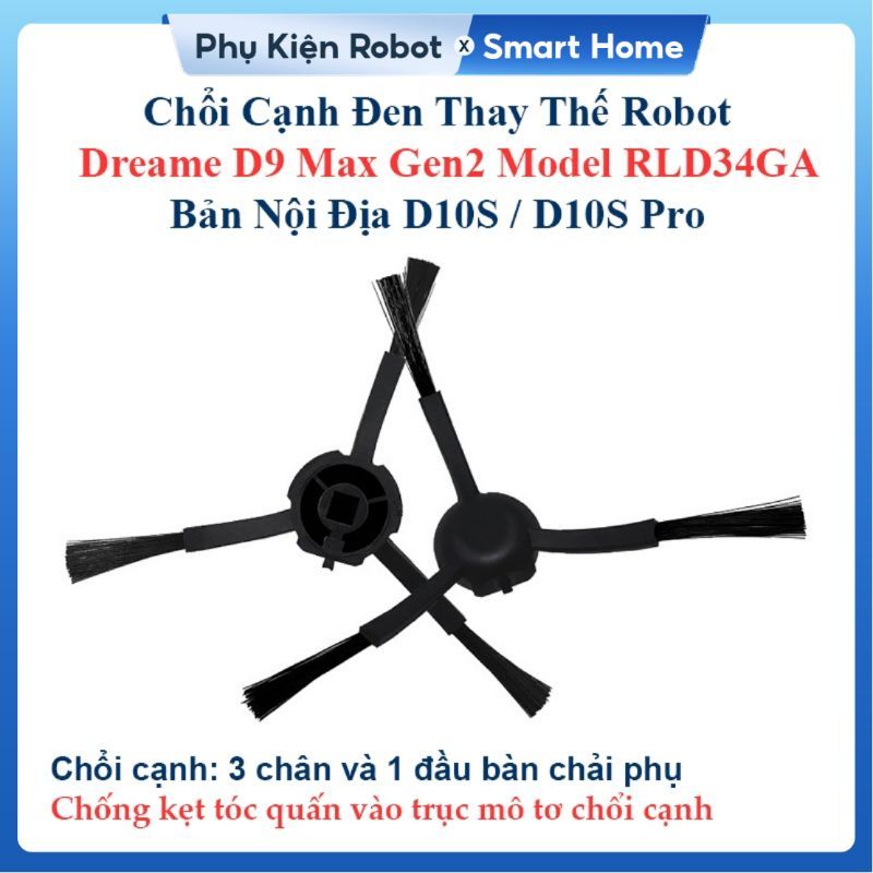 Phụ Kiện Thay Thế Robot Dreame D9 Max Gen2 Model RLD34GA, D10S/ D10S Pro Bản Nội Địa/ Chổi lăn, chổi cạnh, bộ lọc, Khăn/